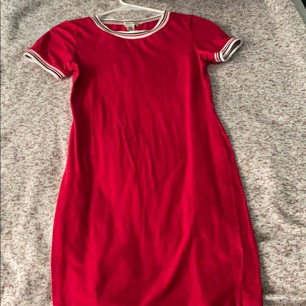a nice red , cute dress